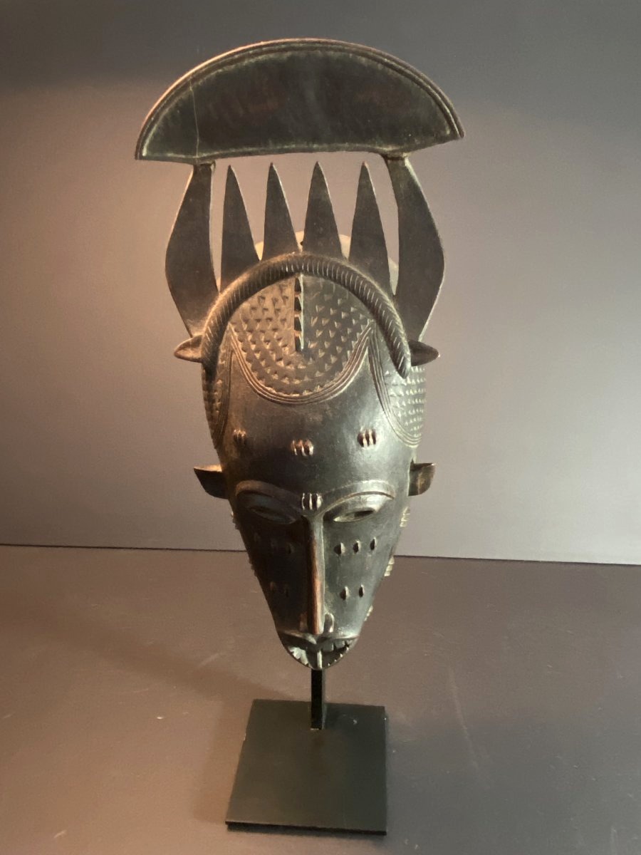 Ivory Coast, Yaoure Culture, Dance Mask Depicting A Human Face, 1960s/1970s.-photo-2