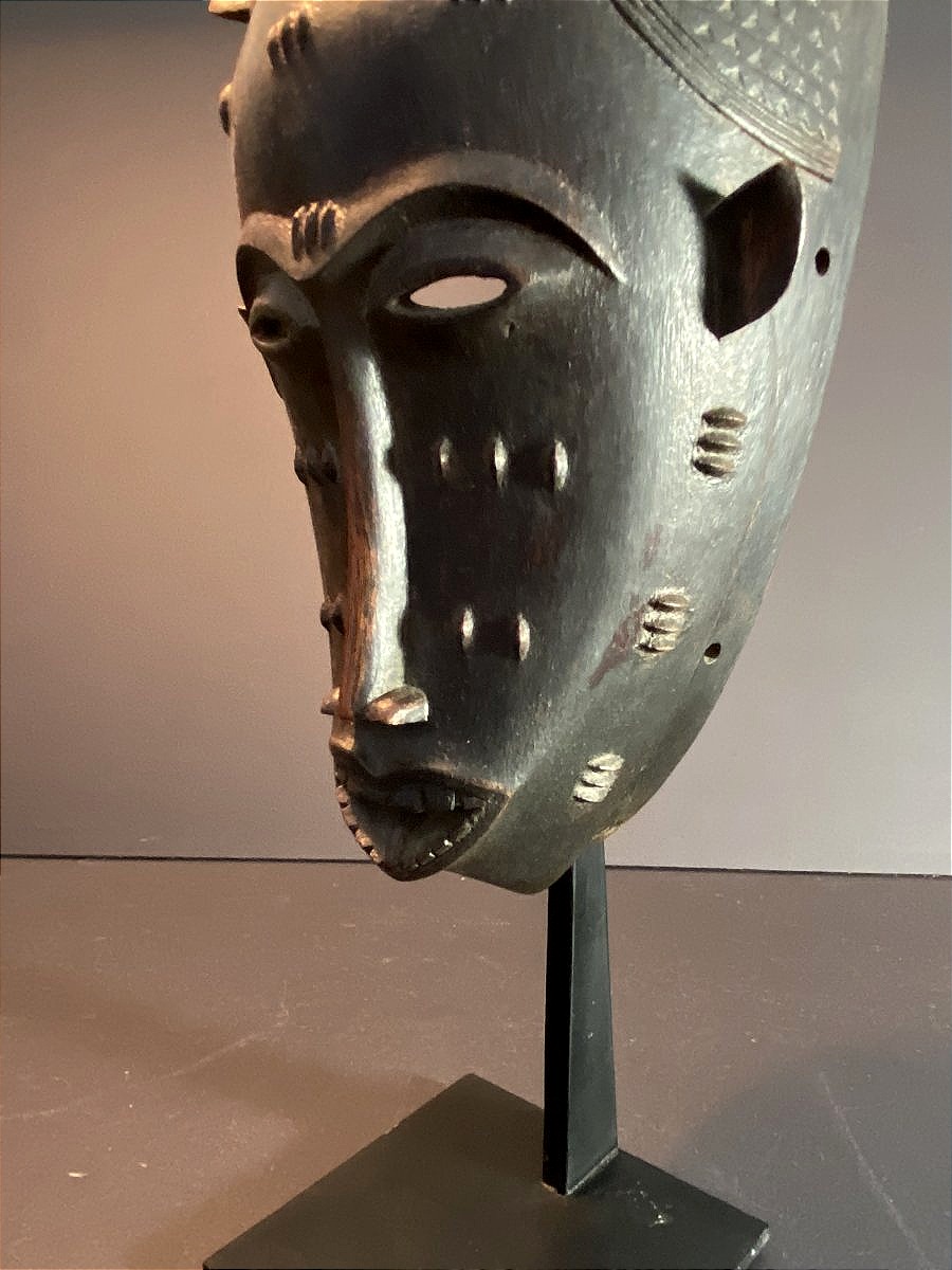 Ivory Coast, Yaoure Culture, Dance Mask Depicting A Human Face, 1960s/1970s.-photo-3
