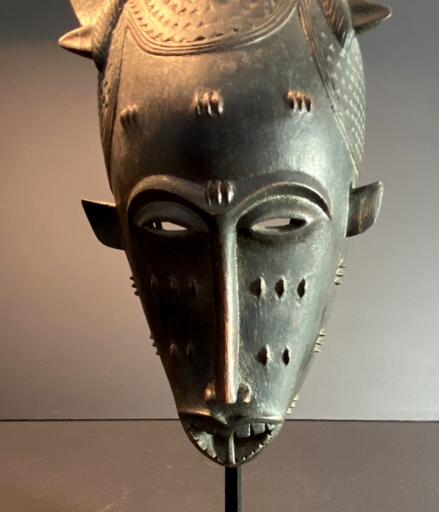 Ivory Coast, Yaoure Culture, Dance Mask Depicting A Human Face, 1960s/1970s.-photo-1