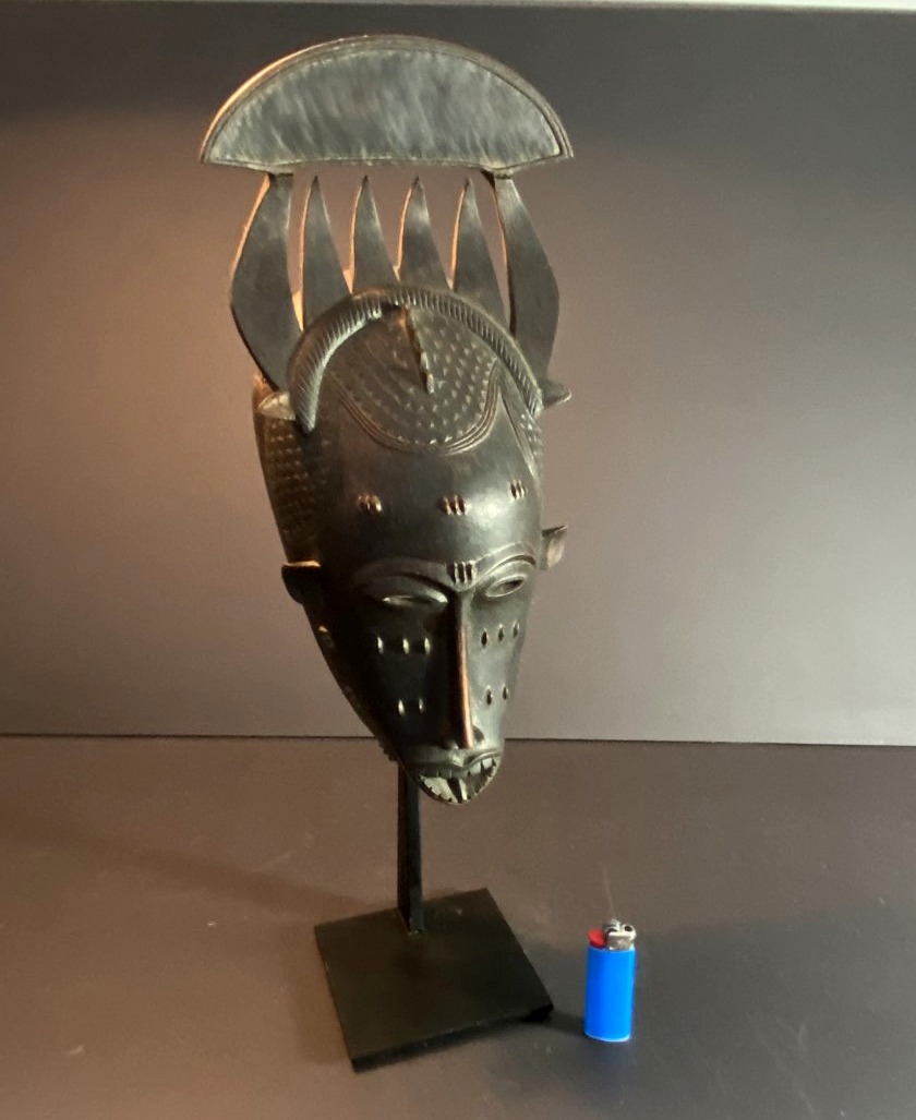 Ivory Coast, Yaoure Culture, Dance Mask Depicting A Human Face, 1960s/1970s.-photo-8