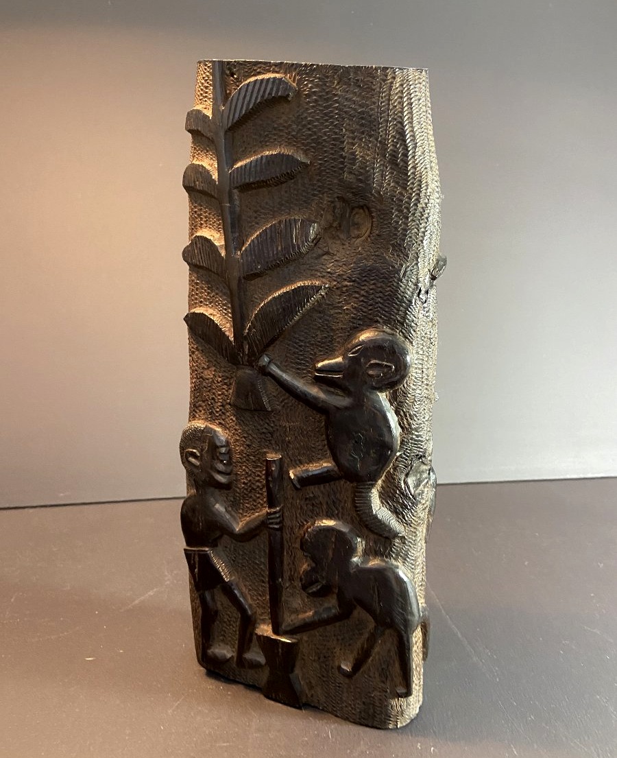 Kongo, Democratic Republic Of The Congo, Early 20th Century, Ebony Wood Sculpture.-photo-2