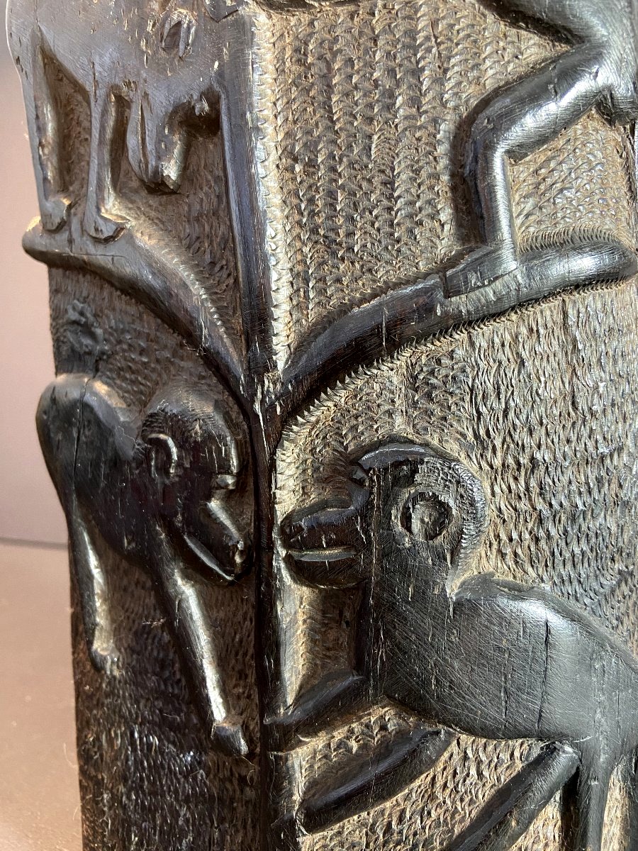 Kongo, Democratic Republic Of The Congo, Early 20th Century, Ebony Wood Sculpture.-photo-3