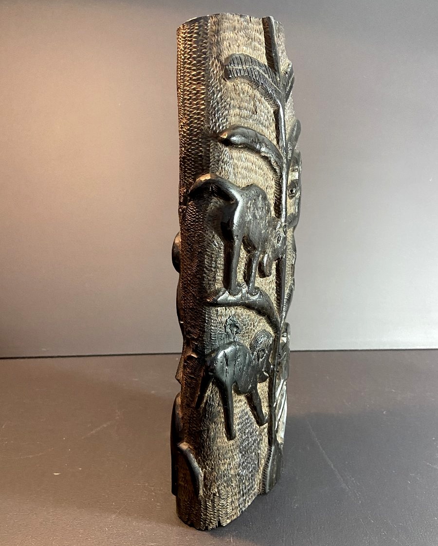 Kongo, Democratic Republic Of The Congo, Early 20th Century, Ebony Wood Sculpture.-photo-4