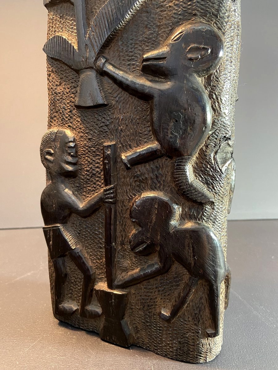 Kongo, Democratic Republic Of The Congo, Early 20th Century, Ebony Wood Sculpture.-photo-1