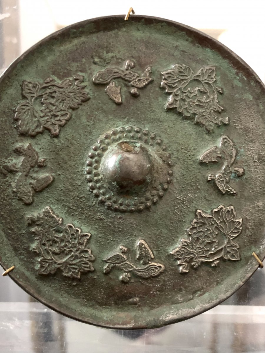 China, XIXth Century, Iron Cast Iron Mirror Patina Bronze Spirit Tang Period-photo-3
