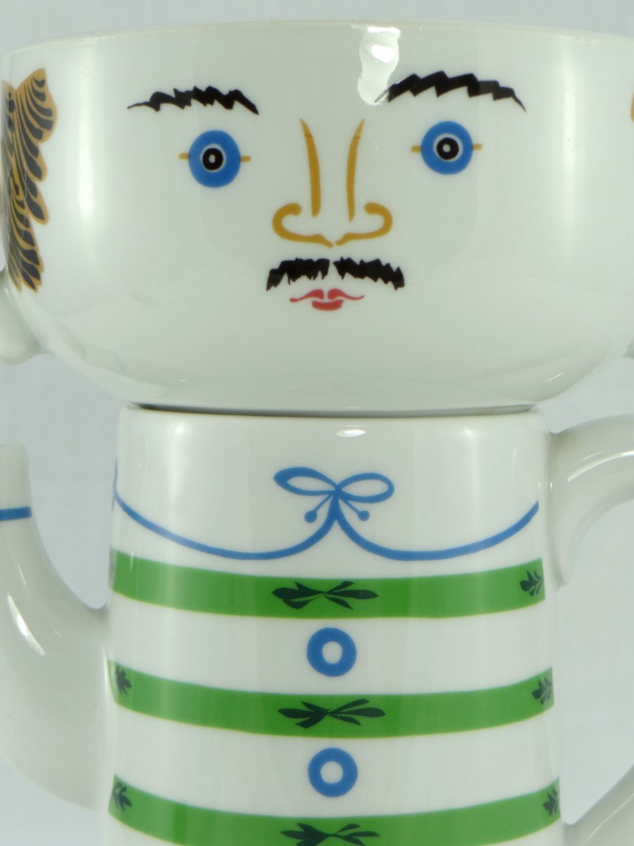 Porcelaine De Paris 1970, Ear Cup And Teapot Set By Jean Hury (2).-photo-4