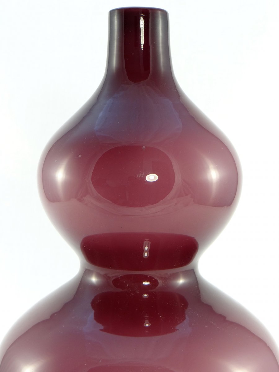 Denmark, 1960s, Manufacture Holmegaard, Double Layer Blown Glass Vase.-photo-4