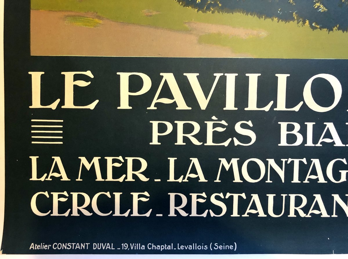 Affiche 1920 Le Pavillon Royal Près Biarritz Par Constant-duval (1877-1956).-photo-1