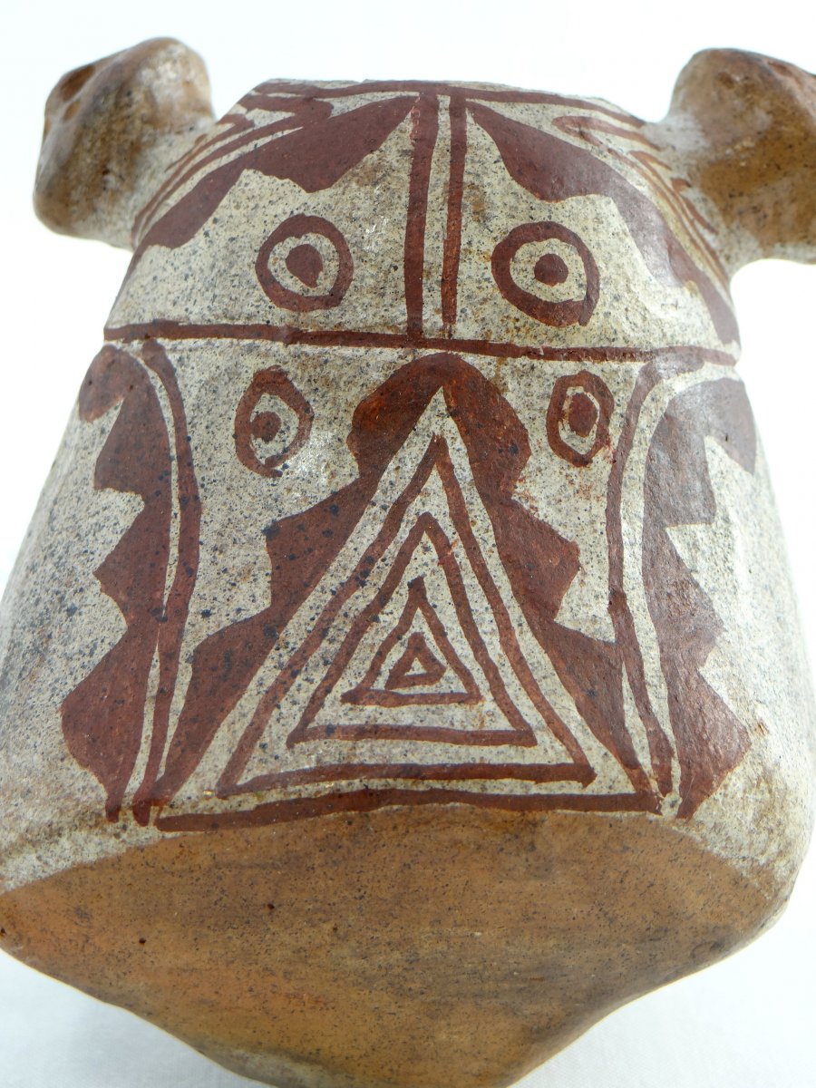 Pérou, Culture Mochica, Ancien Vase Portrait Figurant Une Tête Masculine.-photo-3