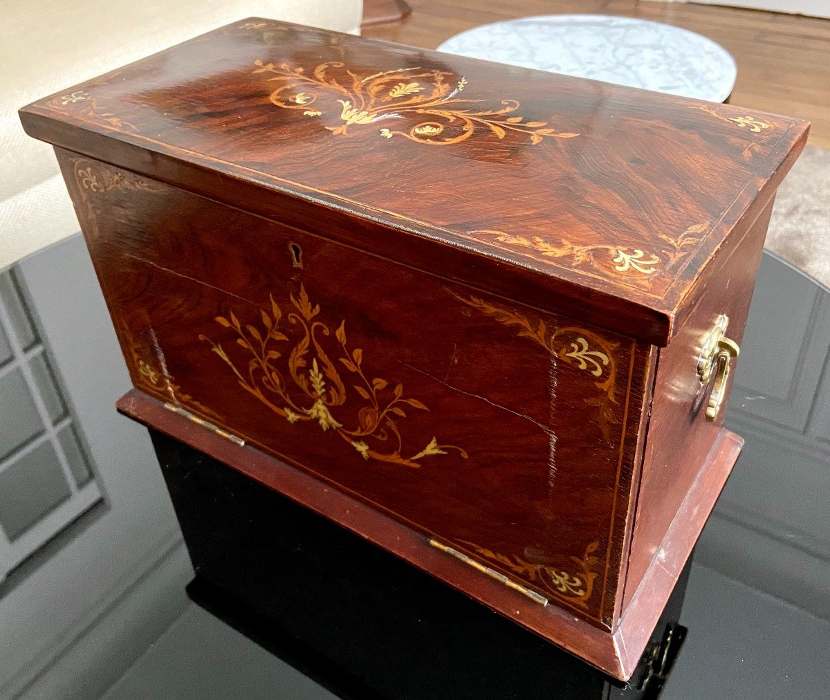France Or Italy, Years 1930/1950, Inlaid Wood Writing Box.