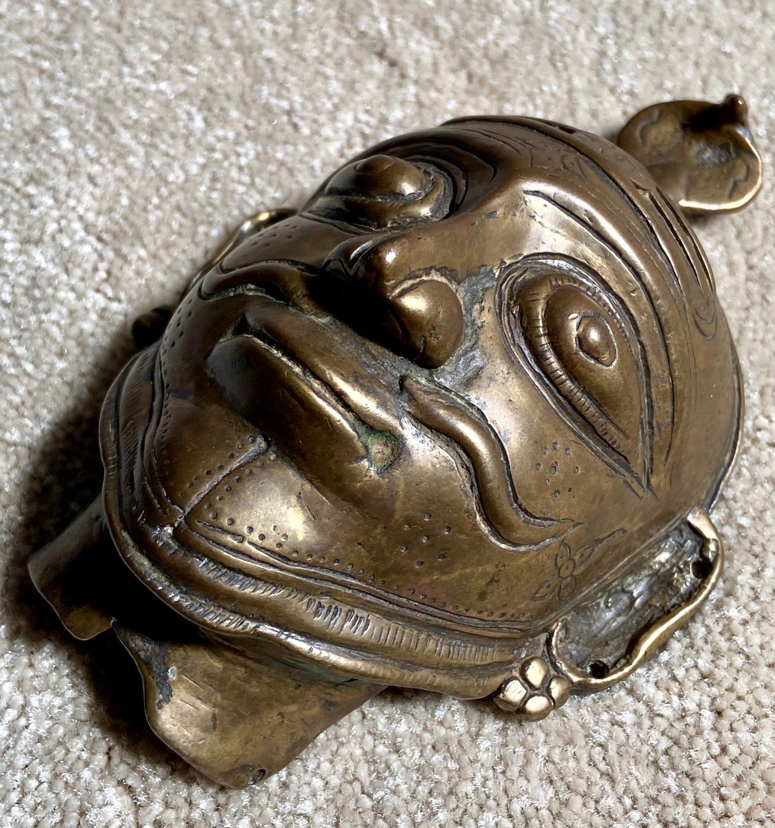 Inde Du Sud, XIXème Siècle, Masque De Shiva Mukhalinga En Bronze.-photo-5