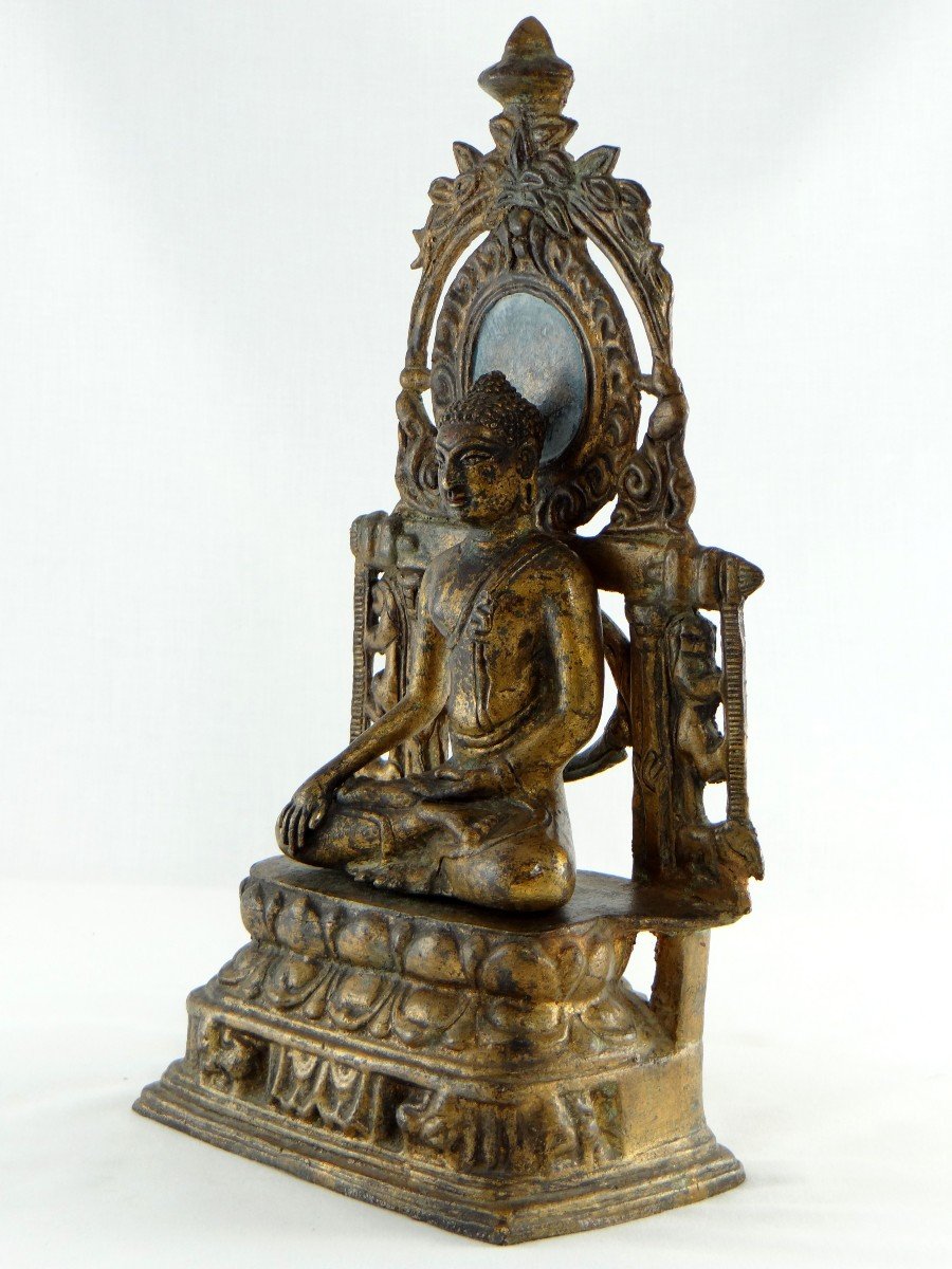 Birmanie, Début Du XXème Siècle, Autel Votif de Bouddha En Bronze. -photo-3