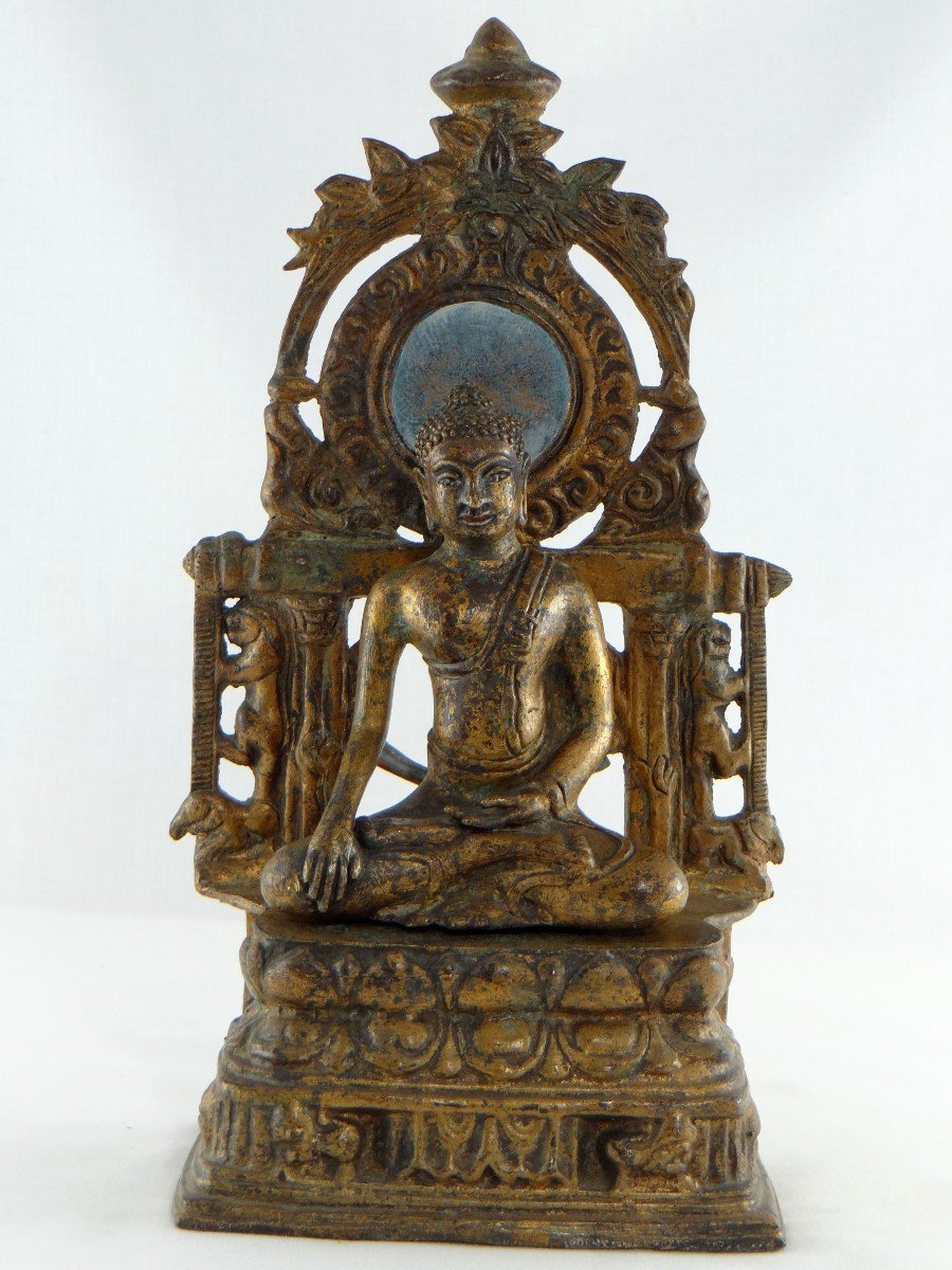 Burma, Beginning Of The XXth Century, Votive Altar Bronze Buddha.