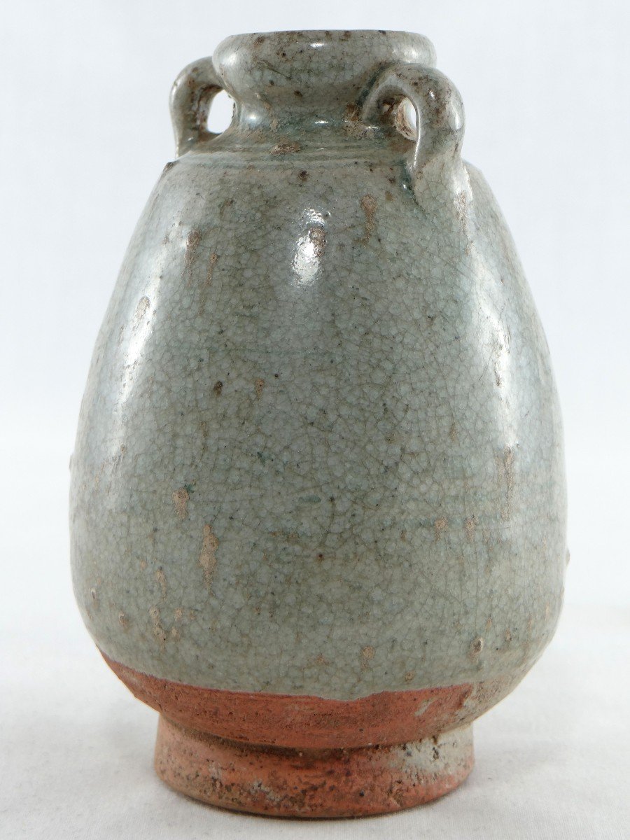Thailand, Sawankhalok, XIVth-xvith Century, Small Celadon Ceramic Jar.-photo-4