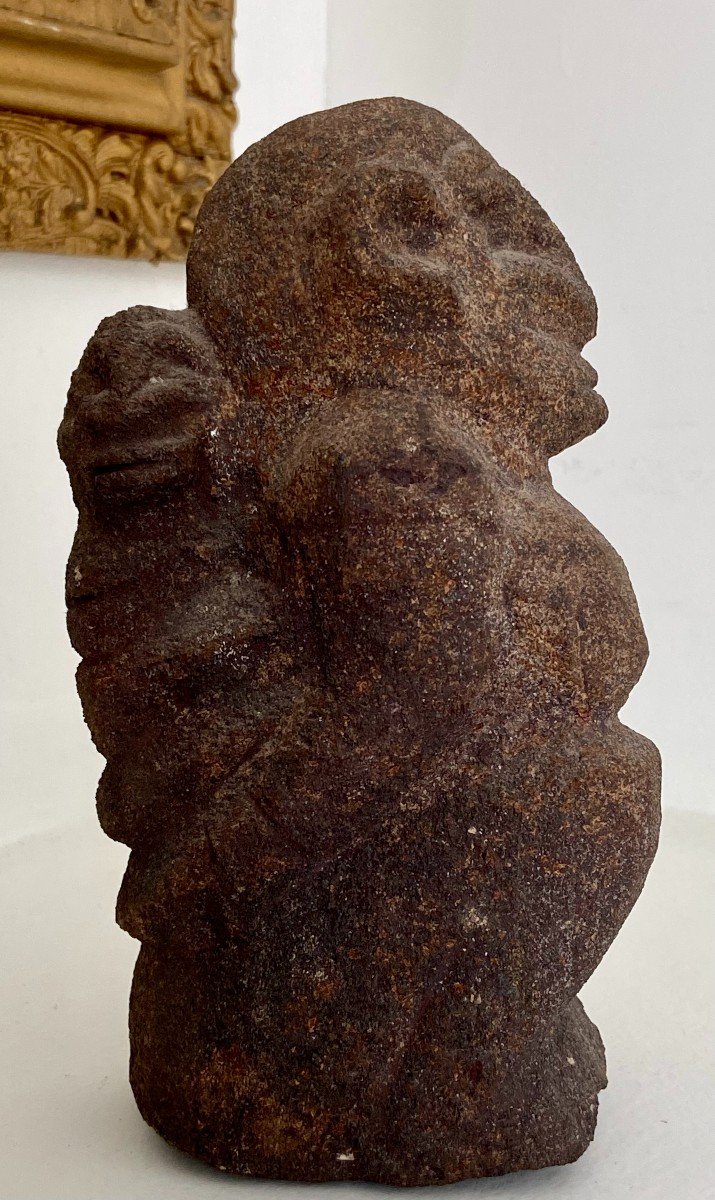 Mali, Peuple Dogon, Sculpture En Pierre Maternité. -photo-4