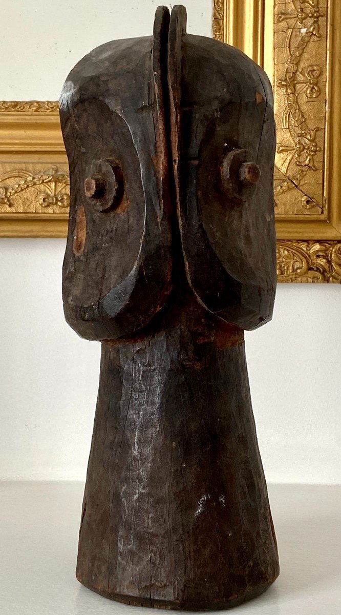 Peuple Bembe, République Démocratique Du Congo, Première Moitié  XXème, Sculpture Figure Janus.-photo-3