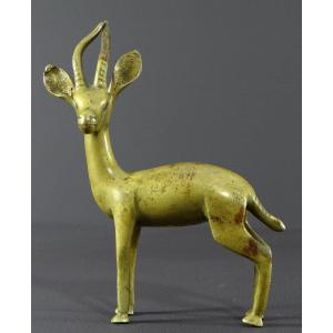 South East Asia, First Third Of The 20th Century, Bronze Deer Statuette.