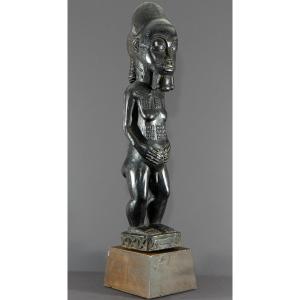 Côte d'Ivoire, Peuple Baoulé, Vers 1950, Grande Statue "waka Sona", Idéal Masculin De Beauté.  