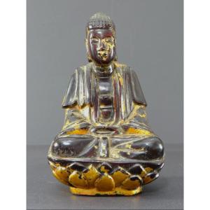 Vietnam, First Half Of The 19th Century, Nguyen Dynasty, Lacquered Wood Buddha.