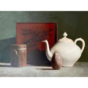 Jean Bailly (born 1940), Still Life With Teapot. 