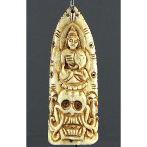 Tibet, 19th Century, Yak Bone Ritual Ornament III.