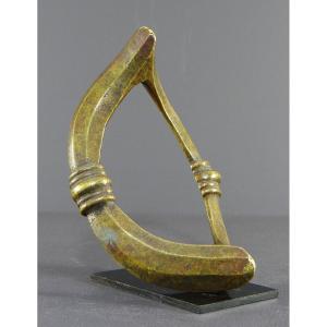 Côte D’ivoire, Peuple Senoufo, Début Du XXème Siècle, Chevillière En Bronze.