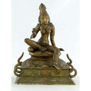 India, Early 20th Century, Bronze Sculpture Of Parvati.