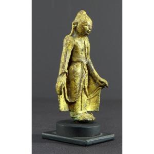 Myanmar, Bagan Region, 18th Century Or Earlier, Bronze Statue Depicting The Buddha.