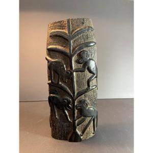 KONGO, République Démocratique du Congo, Début du XXème siècle, sculpture en bois d'ébène.