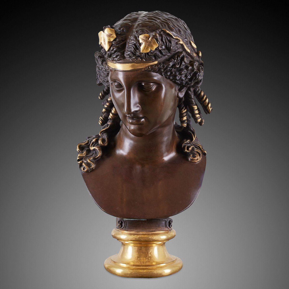 Late Nineteenth Bronze Bust Of Ariane F Barbedienne