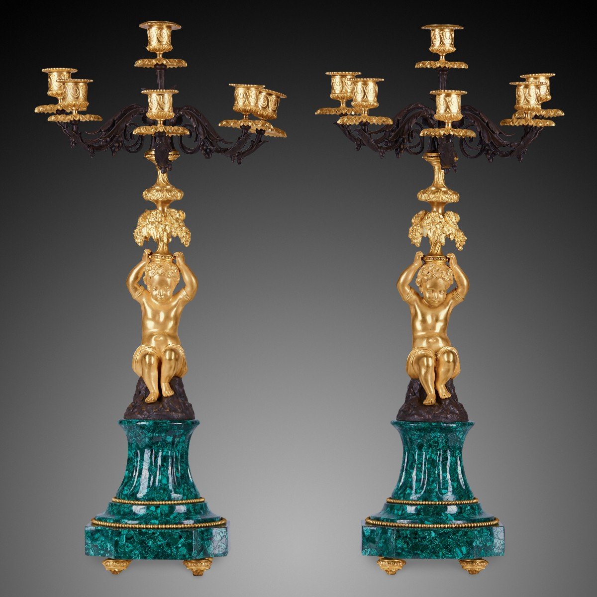 A Pair Of 19th Century Candelabra, Napoleon III Period.