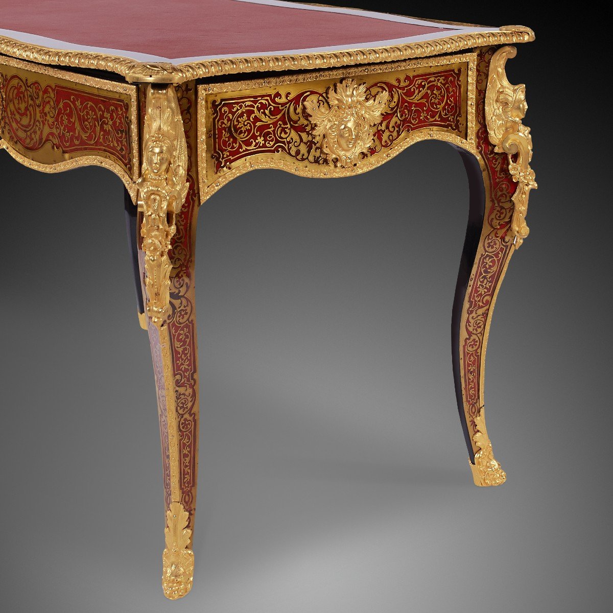 Bureau Boulle d'époque Napoléon III Du XIXe Siècle.-photo-2