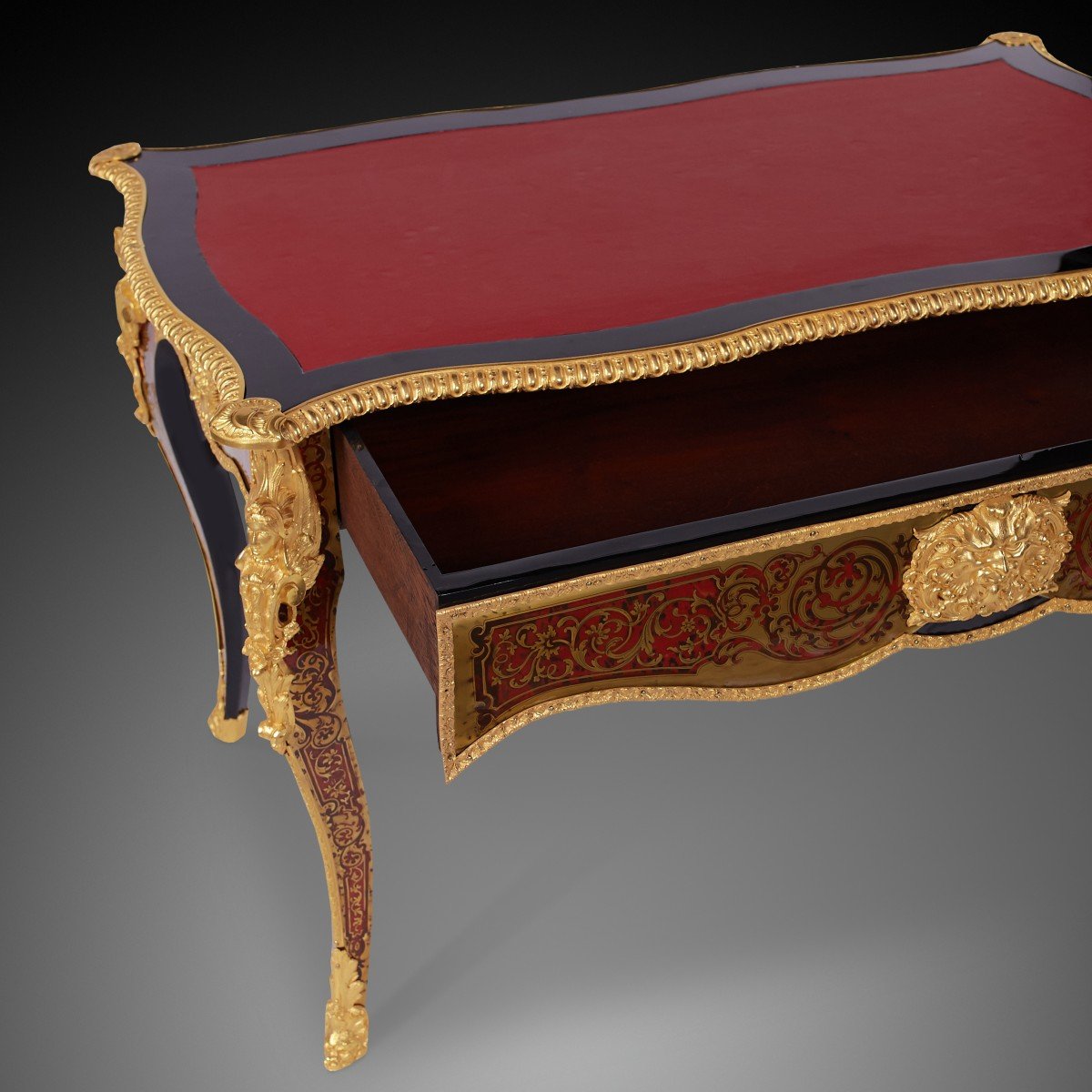 Boulle Desk, Napoleon III From The Nineteenth Century.-photo-3