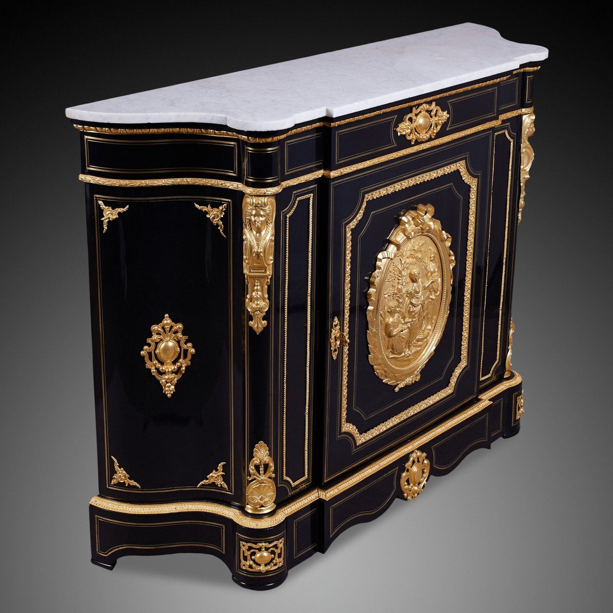 Cabinet Français Du XIXe Siècle d'époque Napoléon III.-photo-4