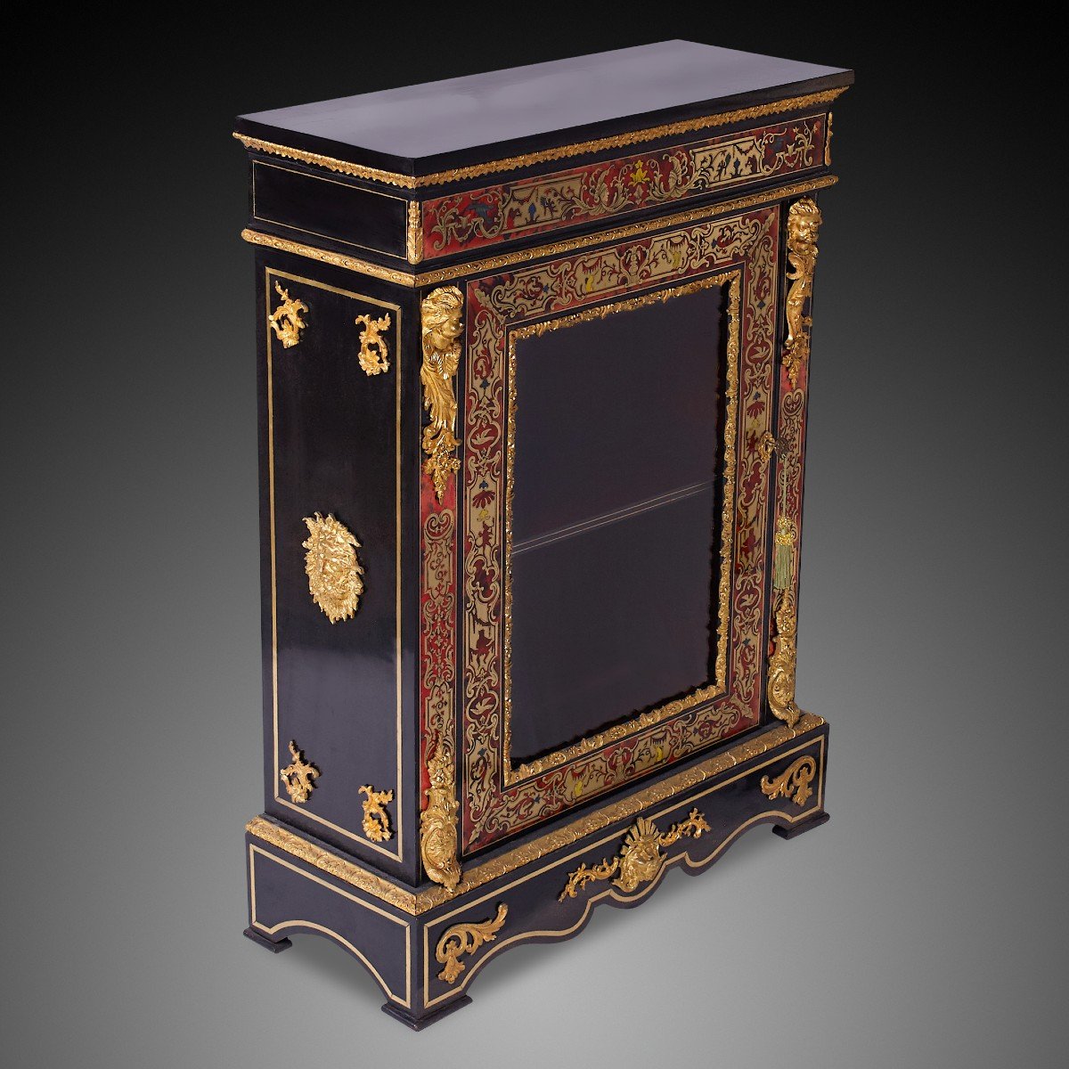 Boulle Style Chest Of Drawers, Napoleon III From The 19th Century.-photo-3