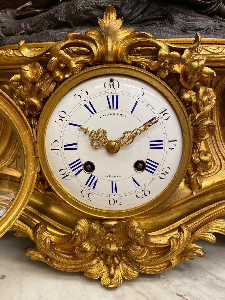 19th Century Clock Signed - Raingo Frères-photo-4