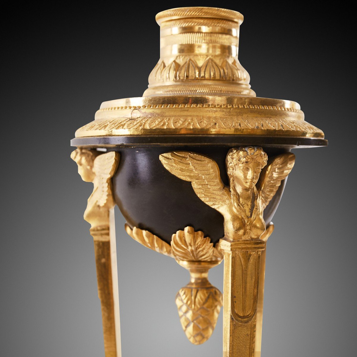 A Pair Of Candelabra In  Empire Style-photo-2