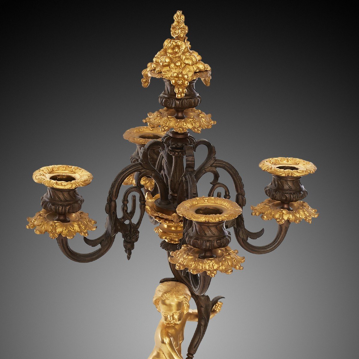 Pair Of 19th Century Candelabra, Under Napoleon. -photo-3