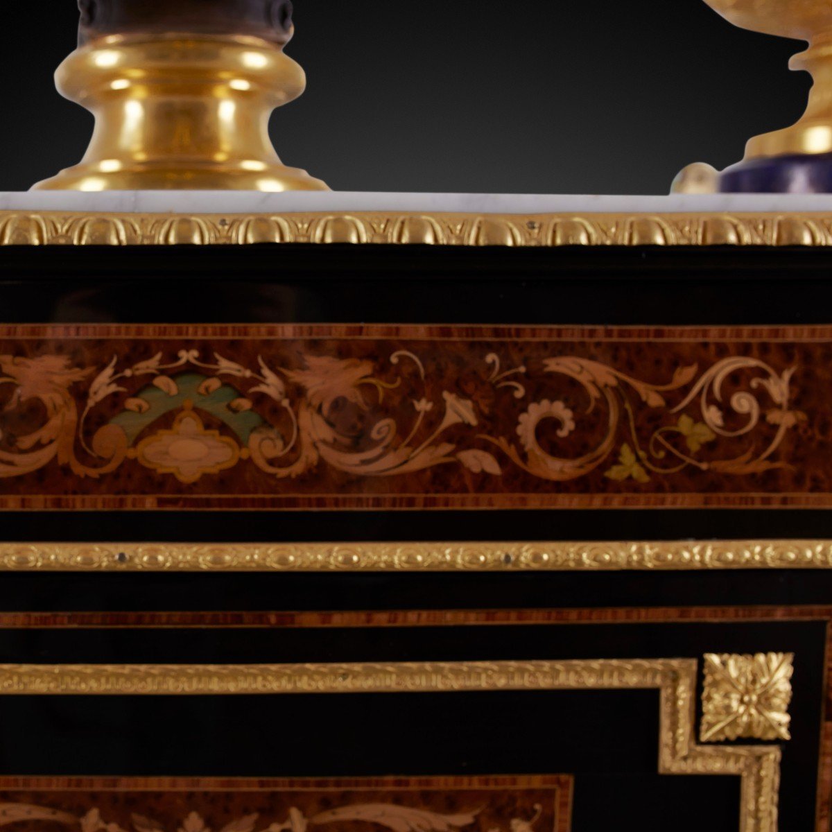 Cabinet En Bois Exotique XIXème Siècle-photo-1