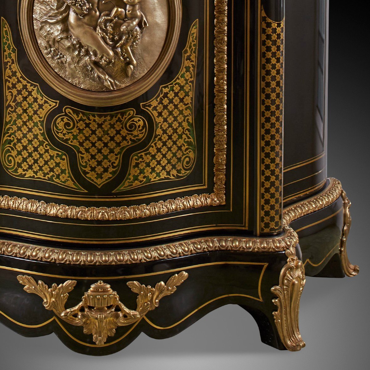 Cabinet Boulle écaille De Tortue Bleue-photo-4
