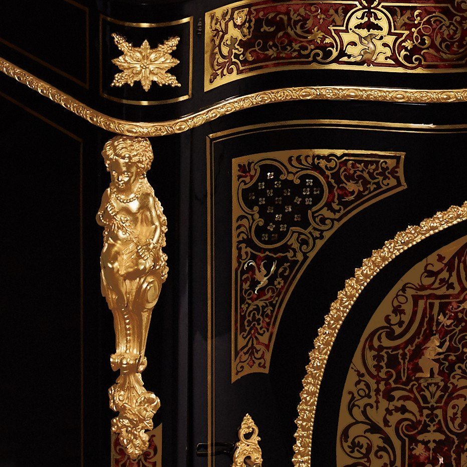 19th Century Boulle Style Chest Of Drawers-photo-3