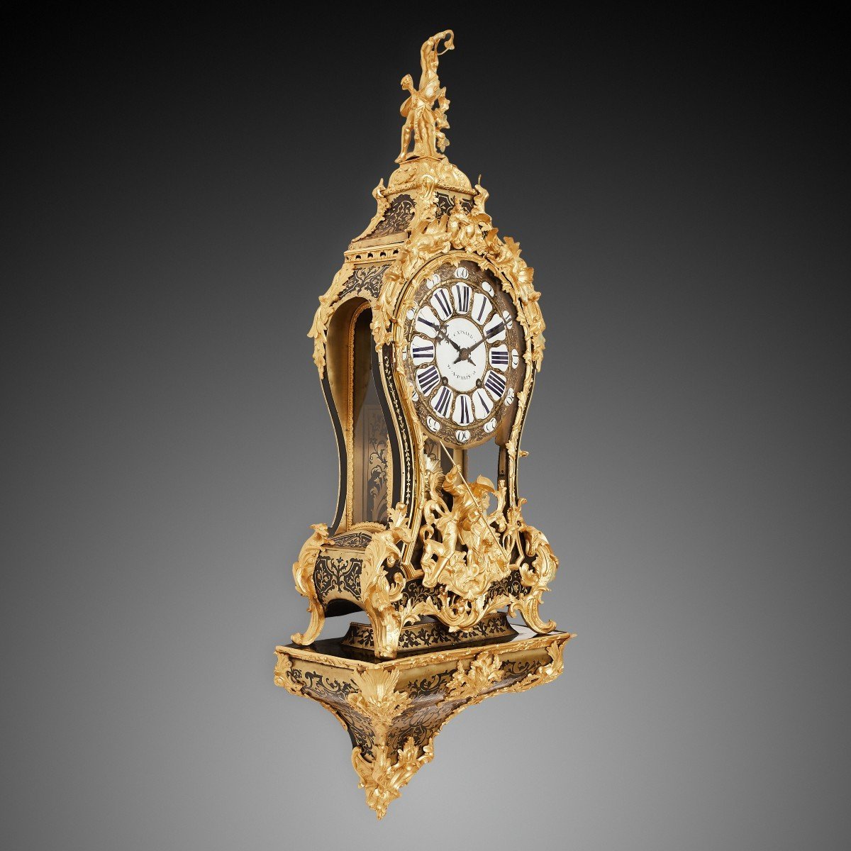 Horloge Murale 19ème Siècle Boulle-photo-2