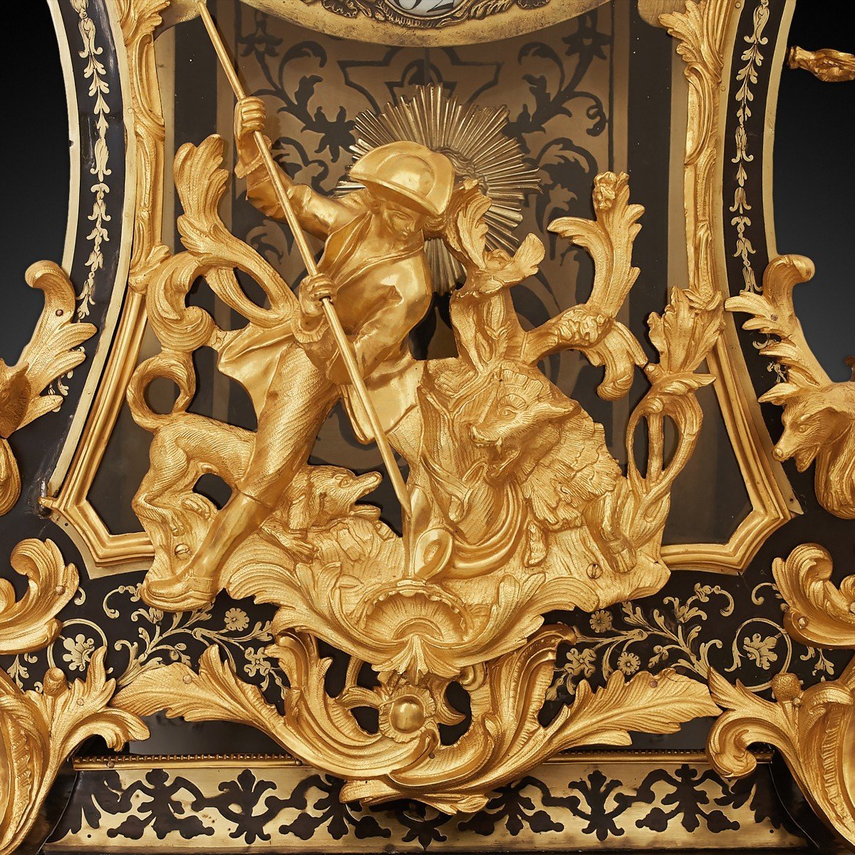 Horloge Murale 19ème Siècle Boulle-photo-3