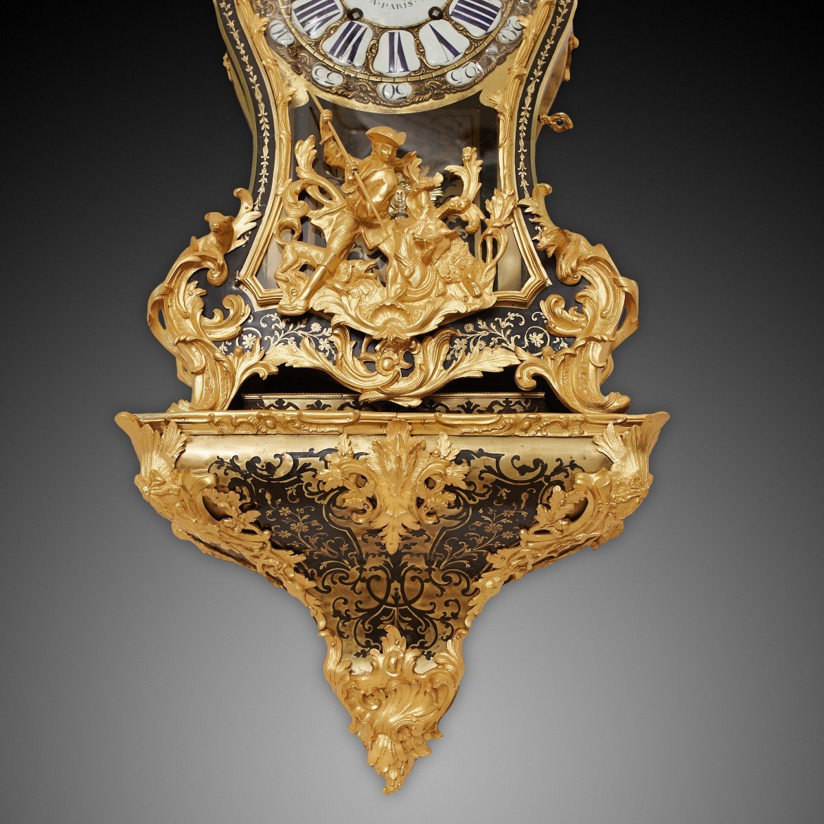 Horloge Murale 19ème Siècle Boulle-photo-5