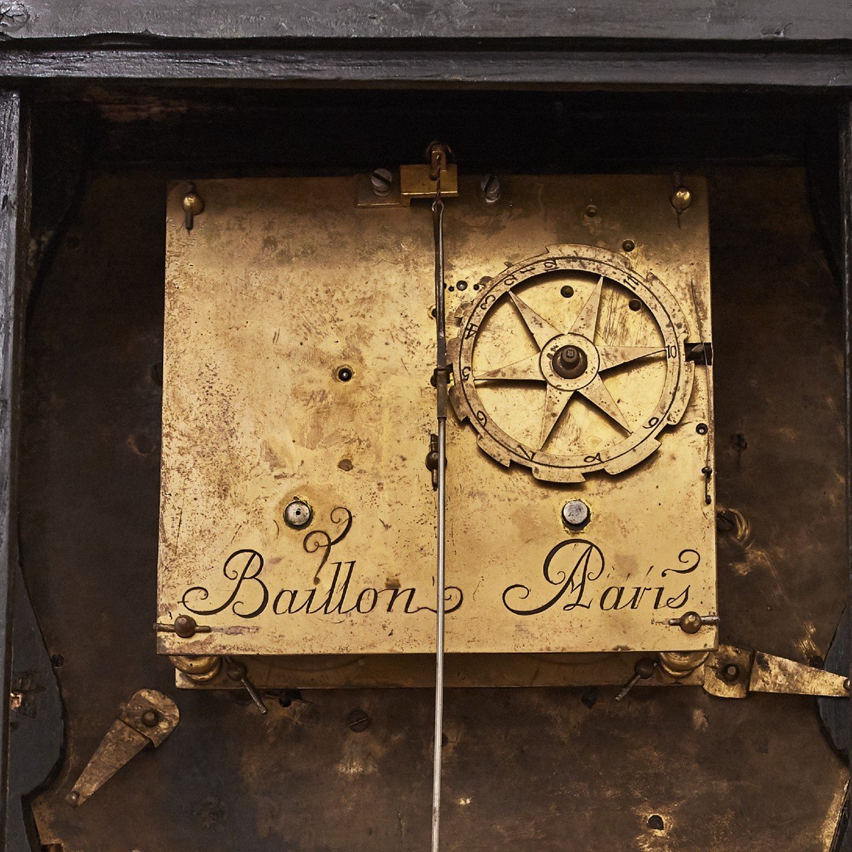 Horloge Murale 19ème Boulle-photo-3