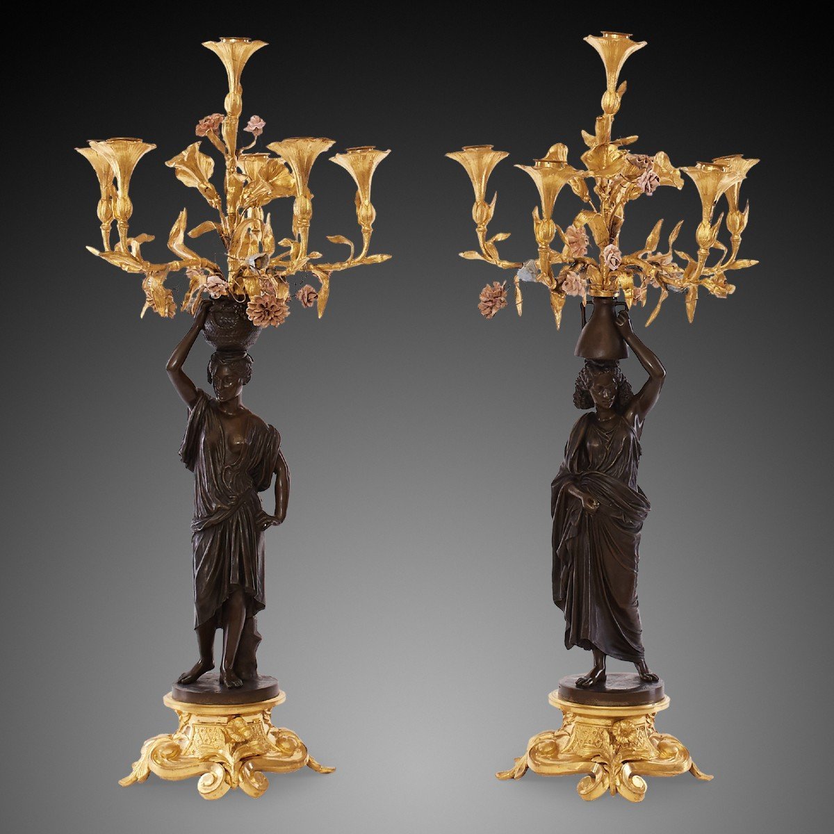 A Pair Of Candelabra, Louis XVI Style 