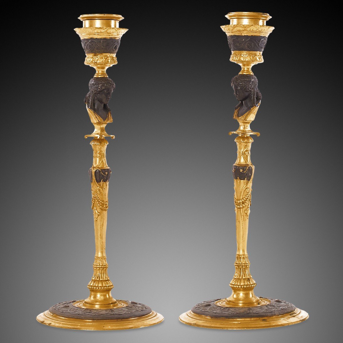 Pair Of 19th-century Empire-style Wall Sconces 