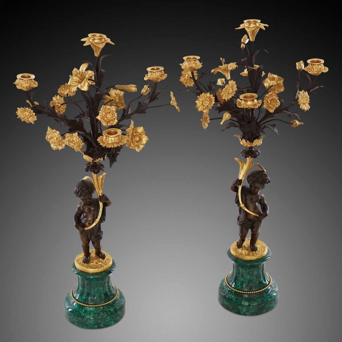 Pair Of Napoleon III-era Candelabras -photo-2