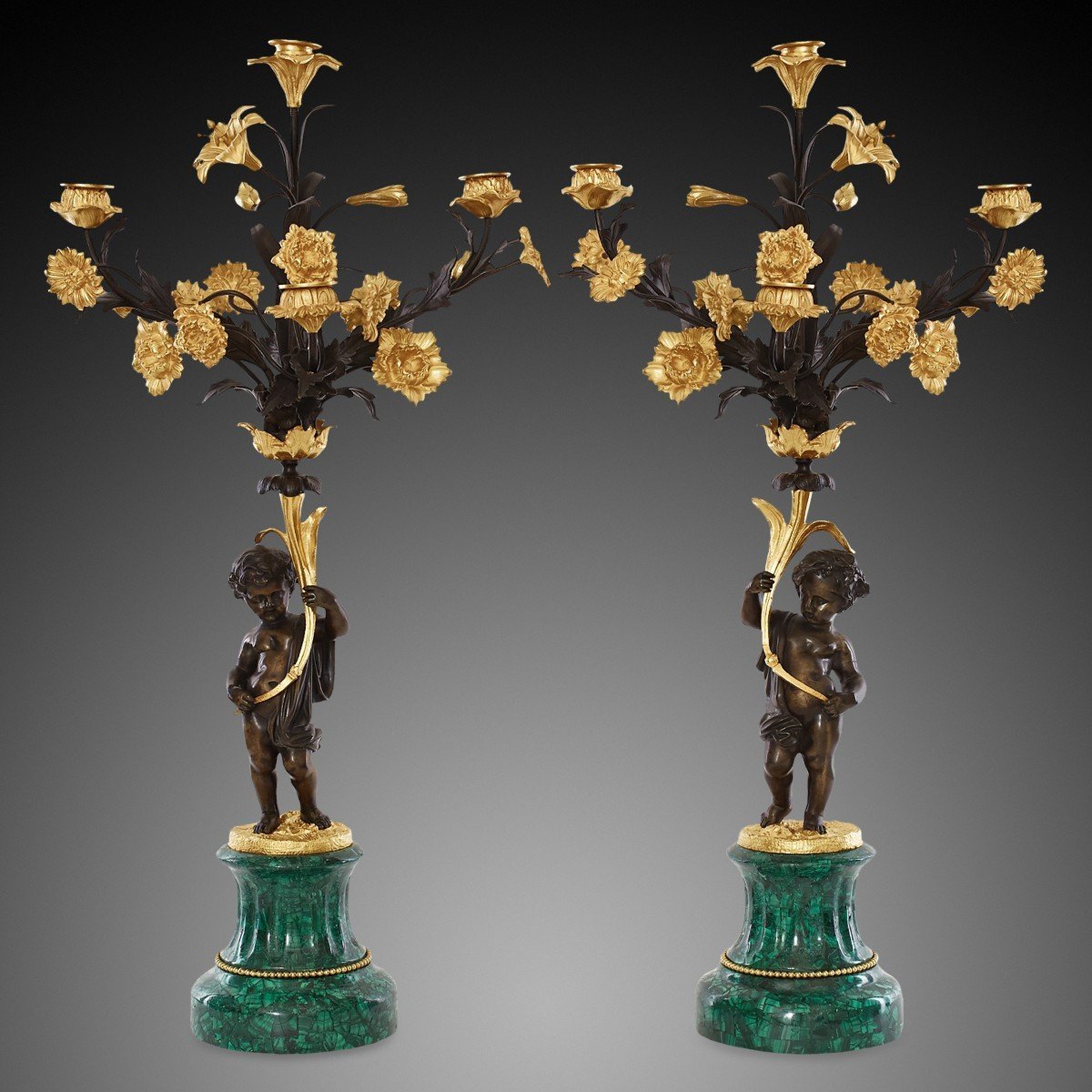 Pair Of Napoleon III-era Candelabras 