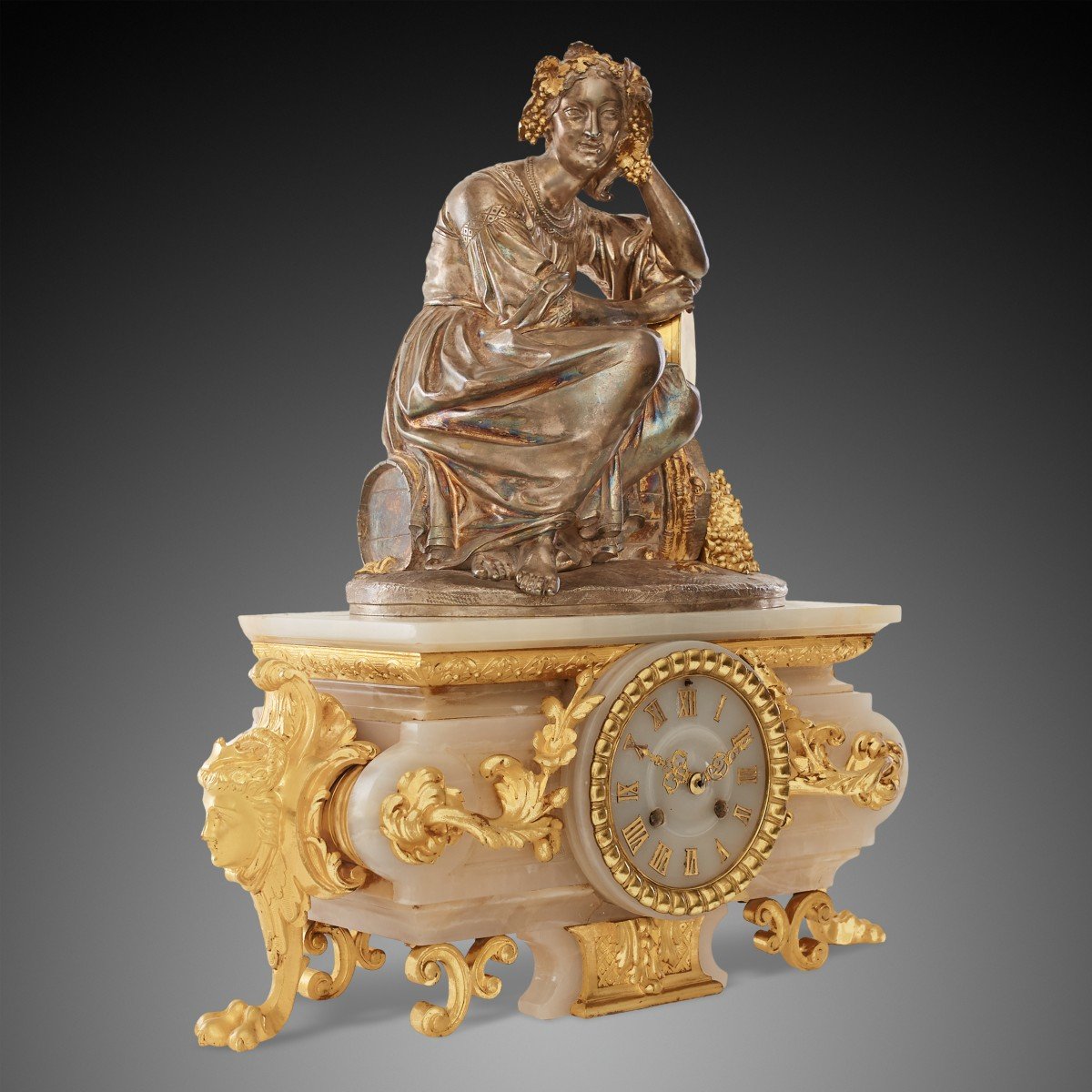 Mantel Clock 19th Century Louis XV Period-photo-1